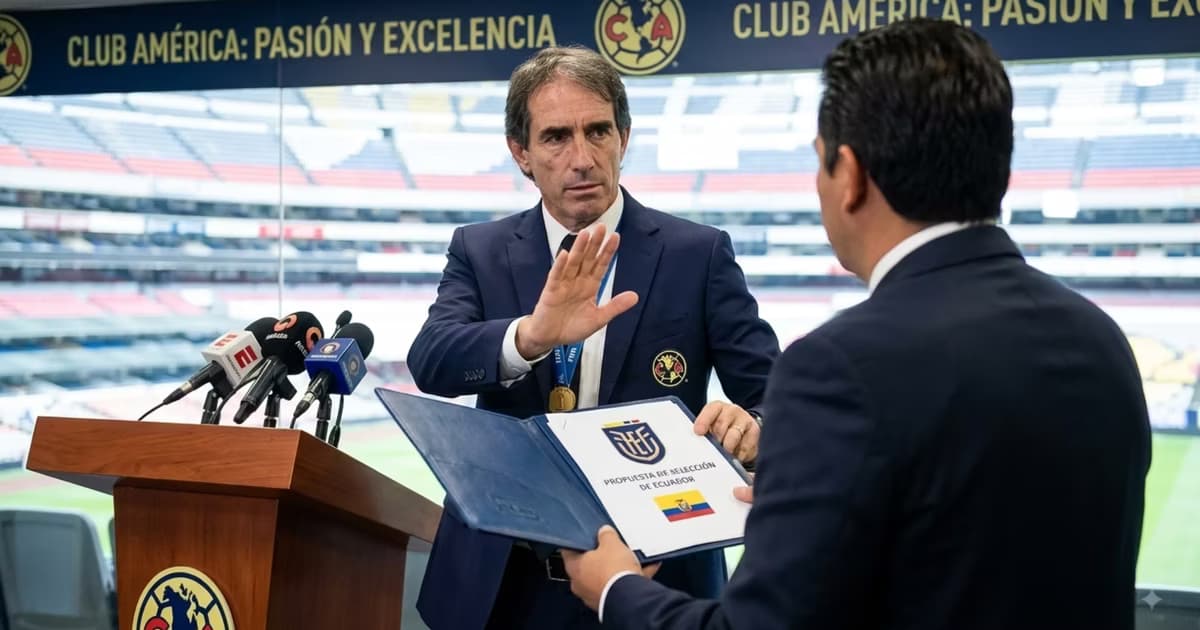 Guillermo Almada rechazando la carpeta de Ecuador