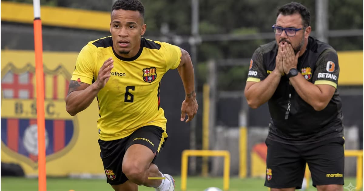 Byron Castillo y Pablo Trobbiani en los entrenamientos de BSC