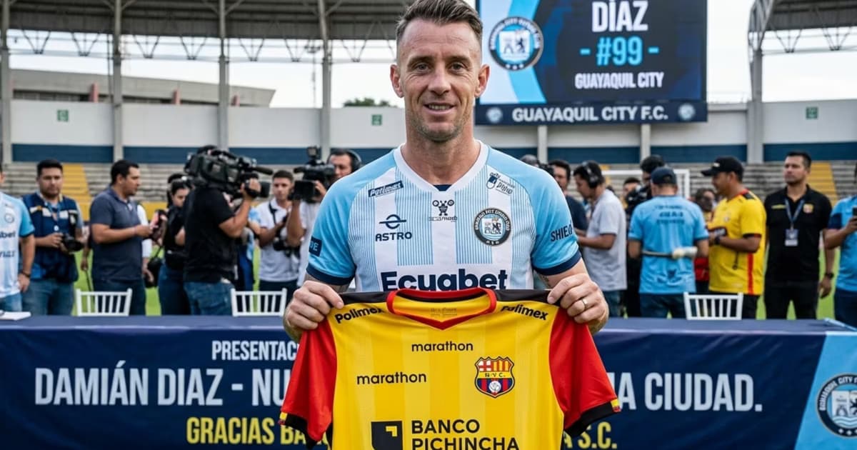 Damián Díaz con la camiseta de Barcelona SC