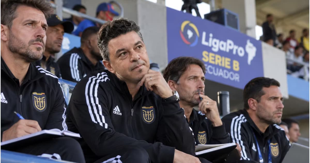 Marcelo Gallardo viendo la serie B