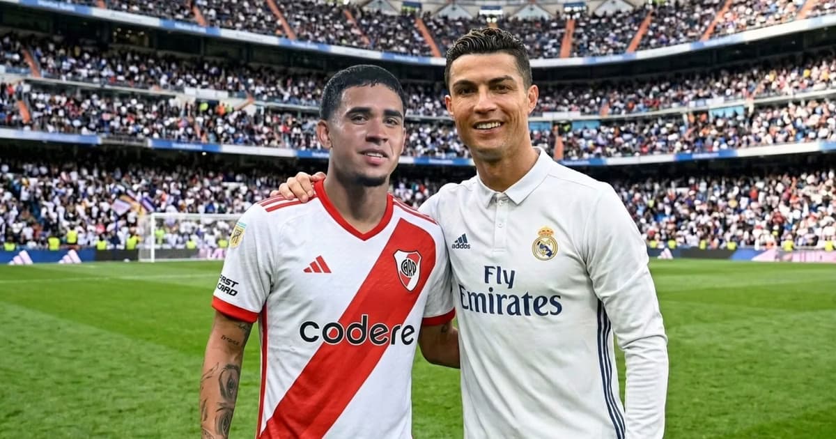 Kendry Páez con Cristiano Ronaldo