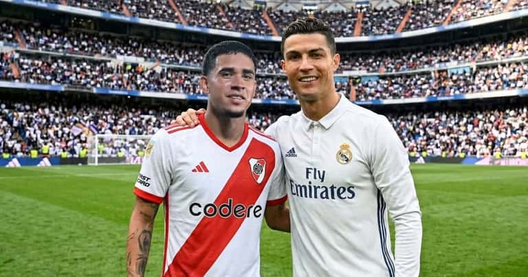 Tras salir de River Plate, hinchas ironizan con Kendry Páez y lo comparan con Cristiano Ronaldo