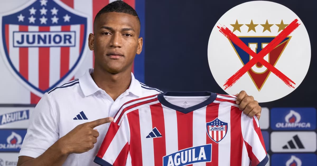 Carlos Gruezo con la camiseta de Junior de Barranquilla