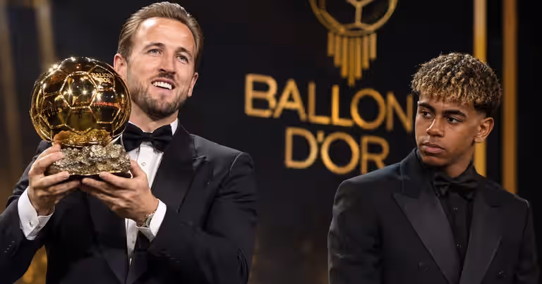 Lamine Yamal no ocultó su seriedad cuando Harry Kane ganó el Balón de Oro 2026