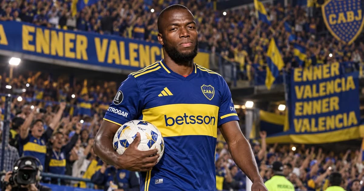 Enner Valencia como jugador de Boca Juniors