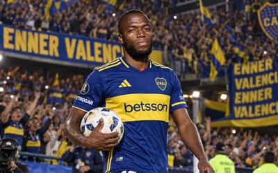 Enner Valencia como jugador de Boca Juniors