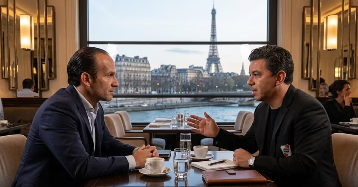 Francisco Egas y Marcelo Gallardo reunidos en París