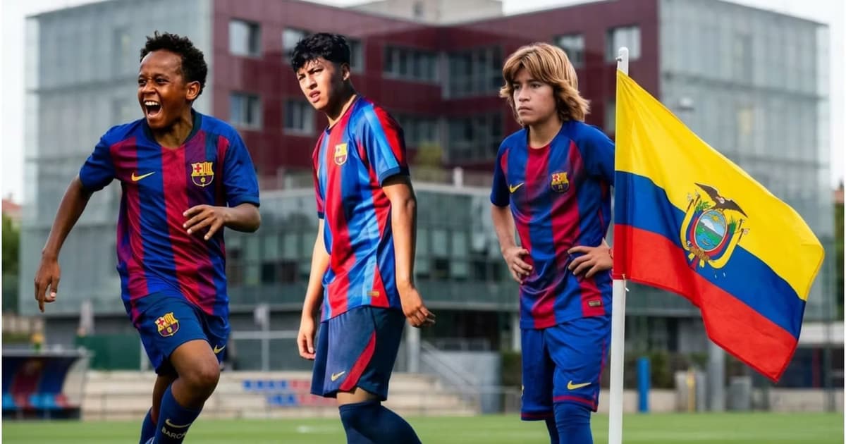 Los jugadores ecuatorianos de la Masia