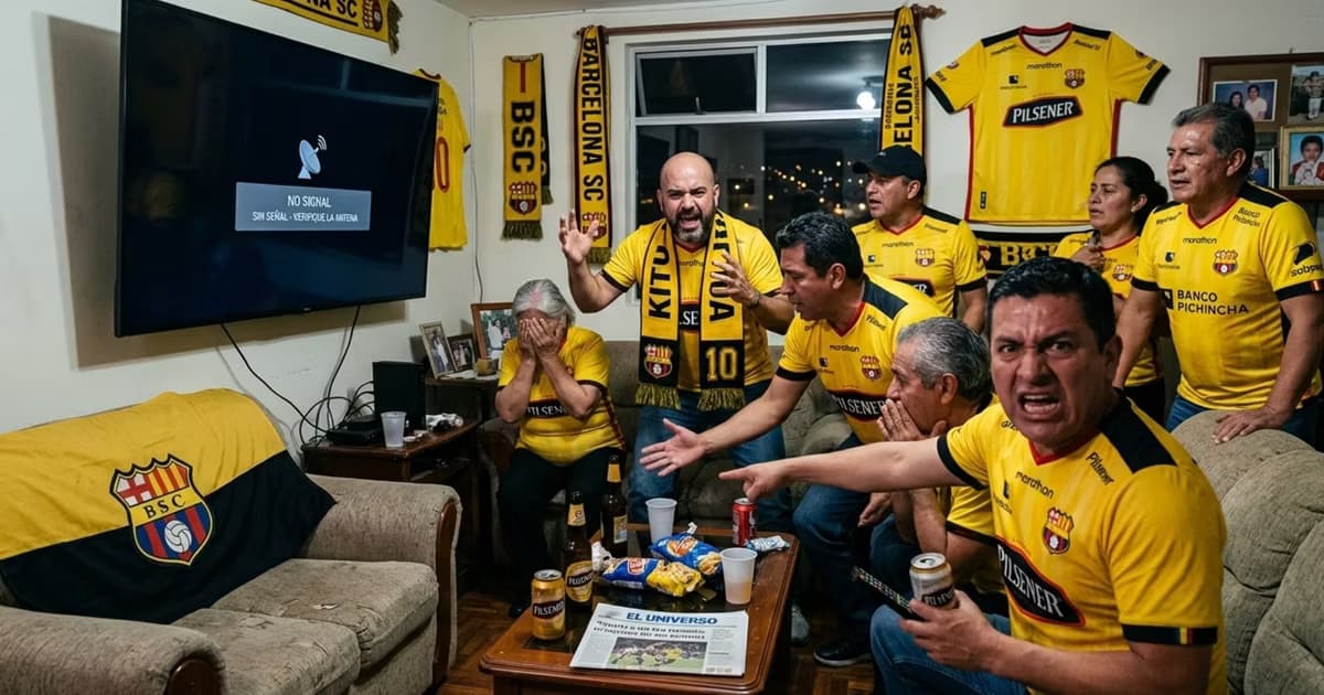 Los hinchas de Barcelona SC enojados