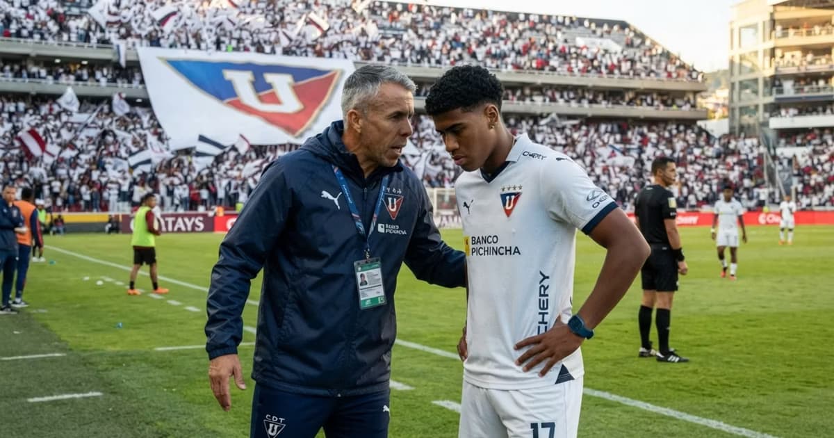 Gustavo Álvarez y Juanse Rodríguez en LDU