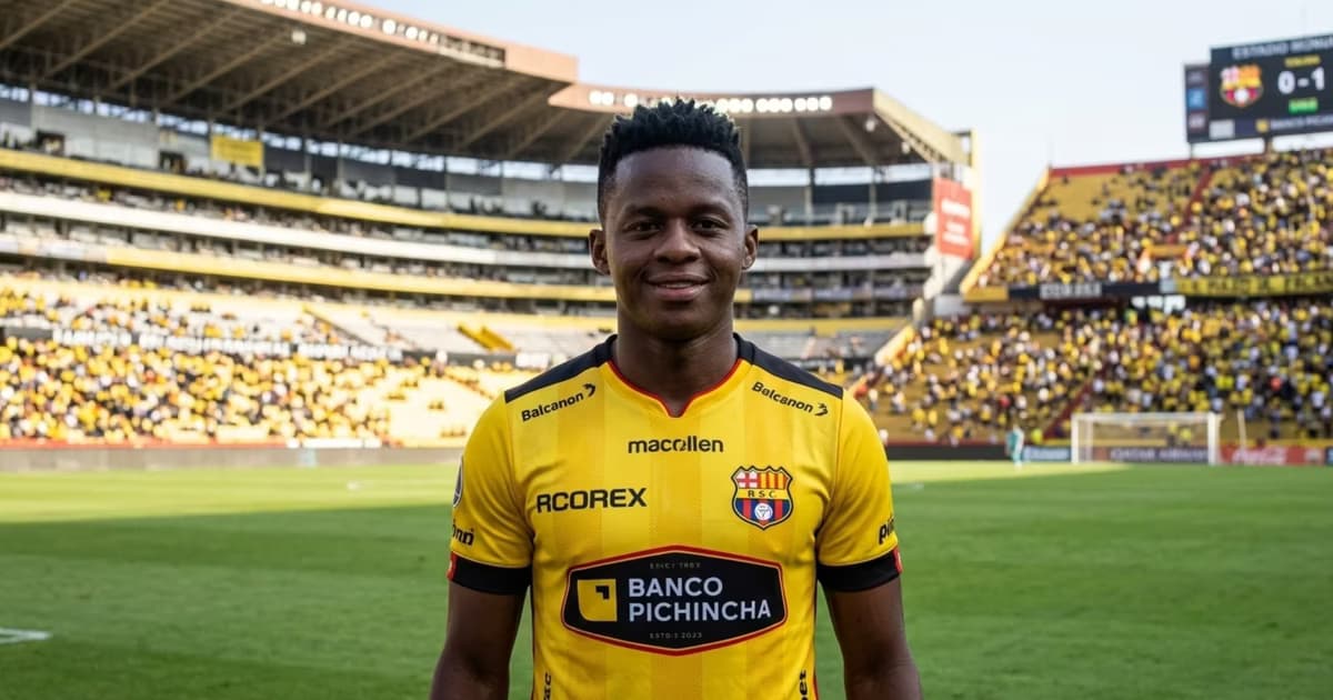 Juan Cazares con la camiseta de Barcelona SC