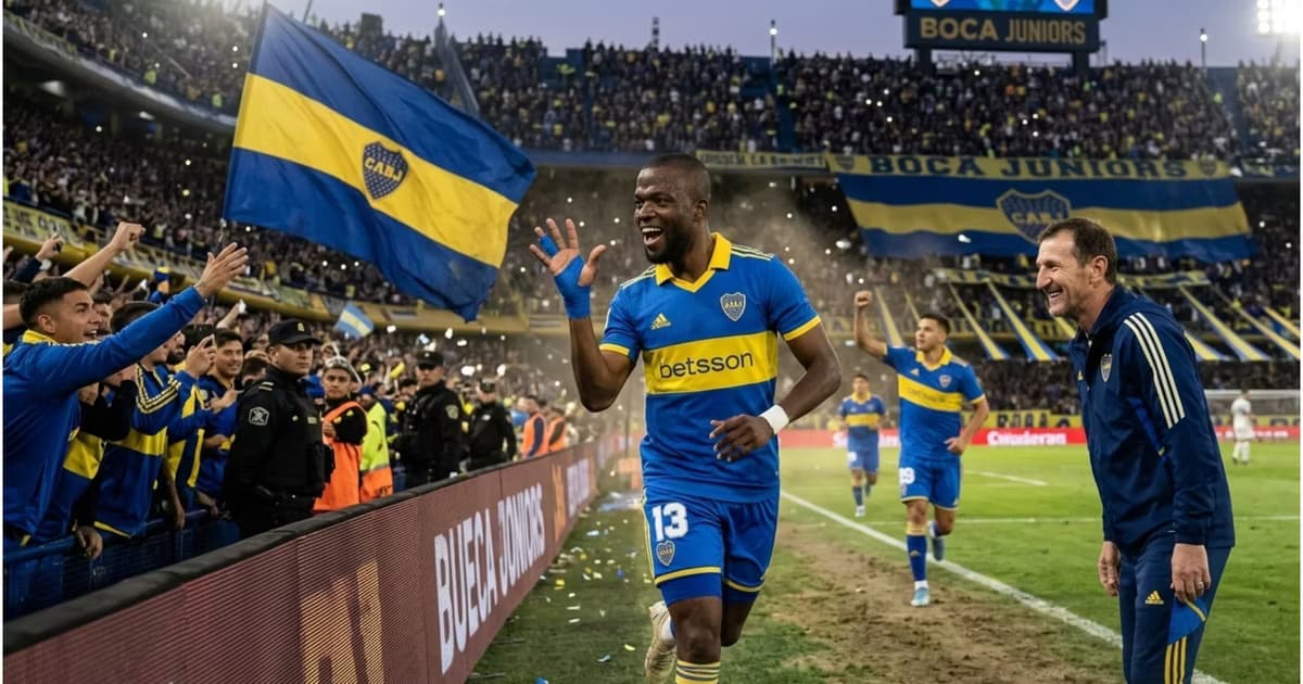 Enner Valencia en la Bombonera