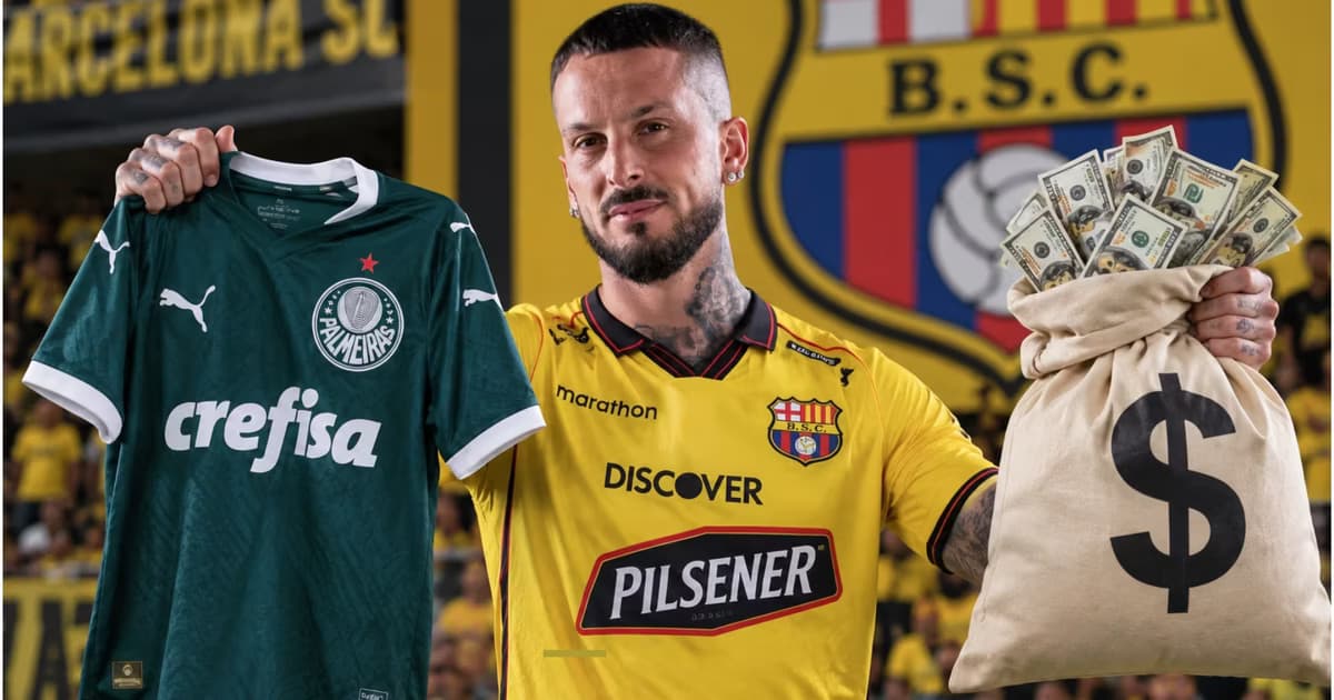Darío Benedetto con la camiseta de Barcelona SC