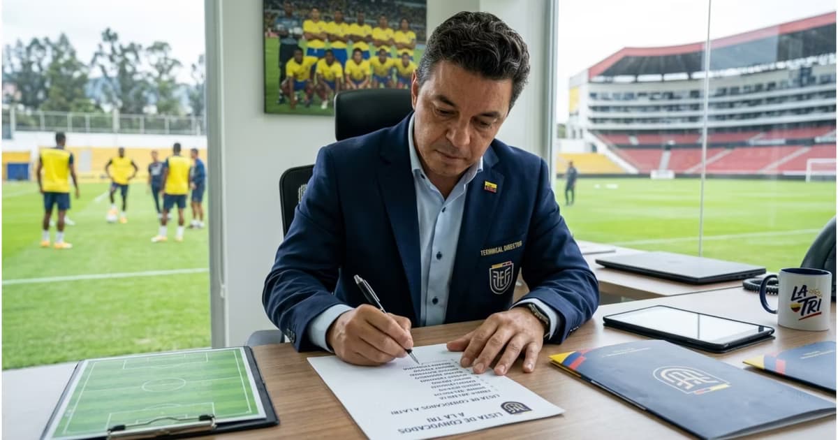 Marcelo Gallardo con la lista de Ecuador