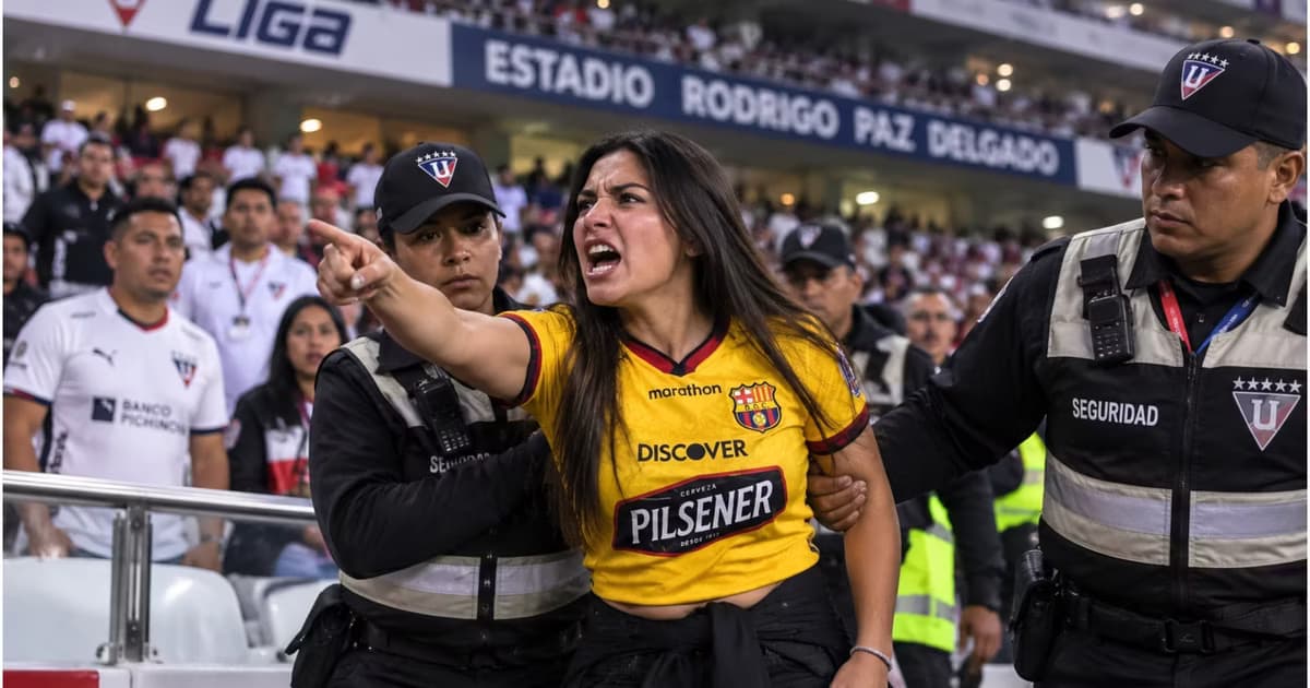 Hincha de Barcelona SC expulsada de Casa Blanca