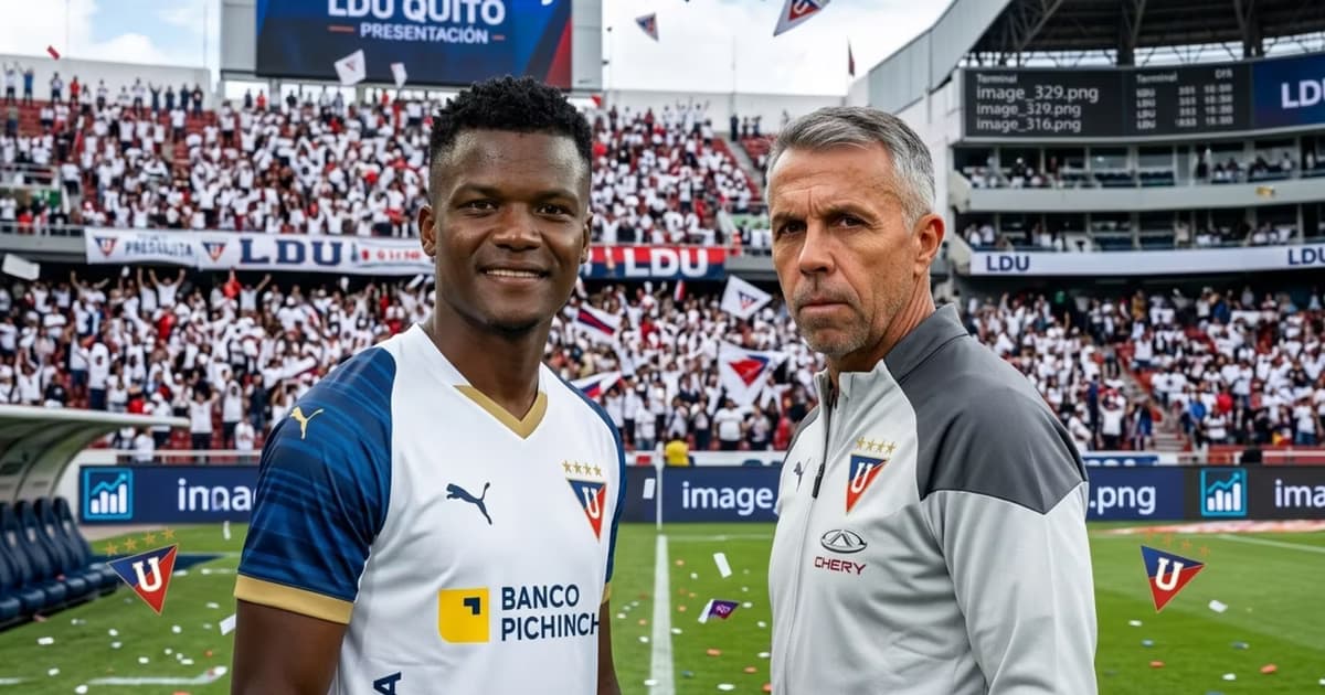 Yerlin Quiñonez y Gustavo Alvarez en LDU