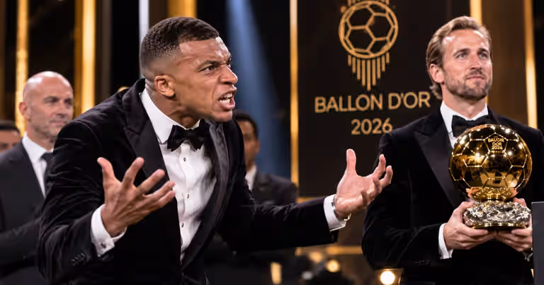 Mbappé sorprende con su reacción al perder el Balón de Oro 2026 ante Harry Kane