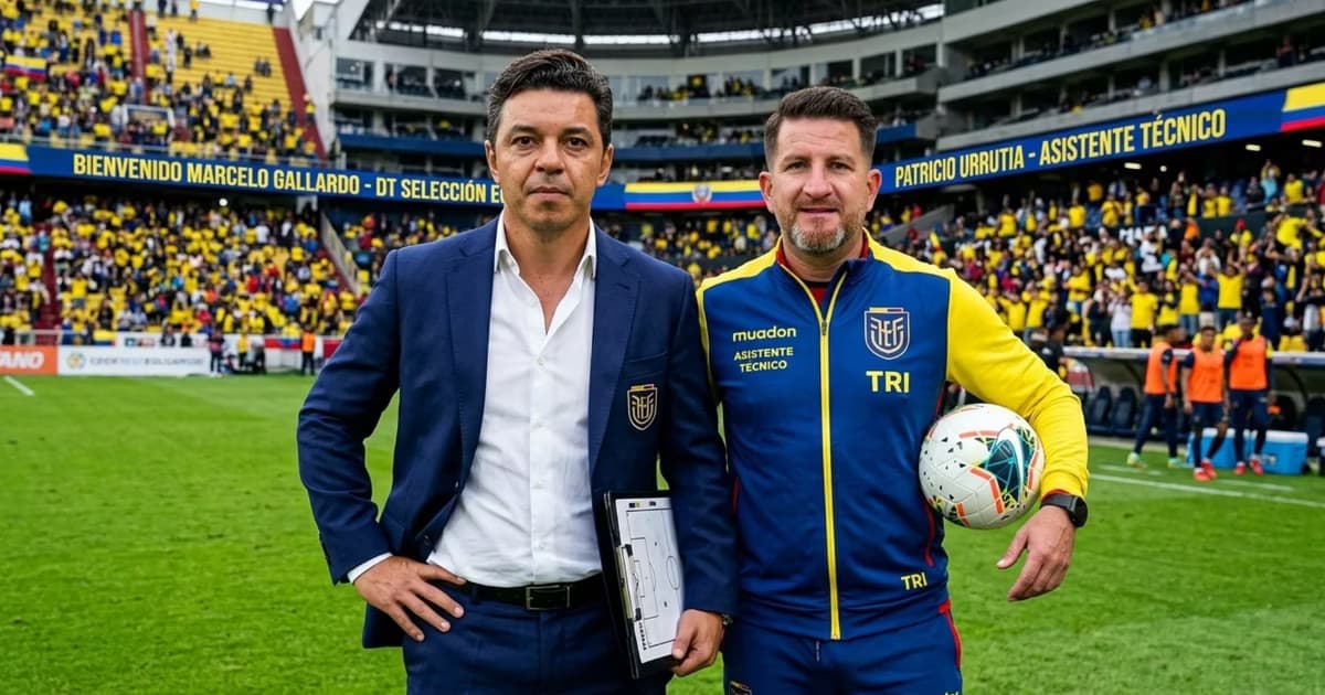 Marcelo Gallardo y Patricio Urrutia en la selección de Ecuador