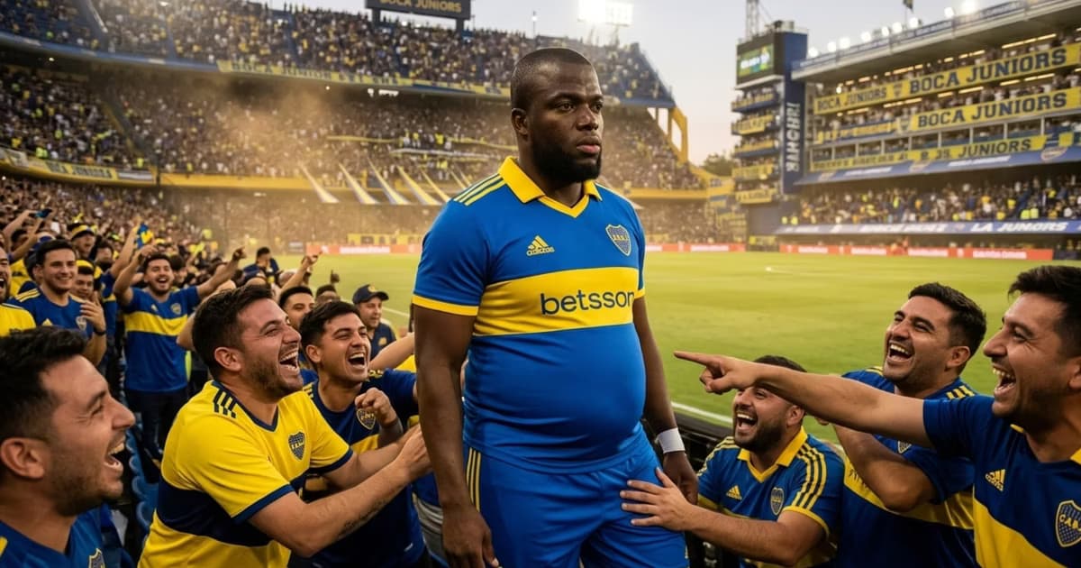 Los hinchas de Boca Juniors burlándose de Enner Valencia