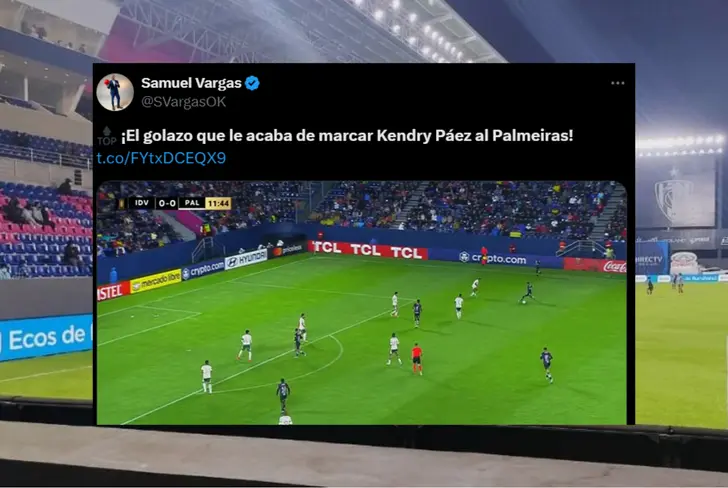 Reacción Samuel Vargas al gol de Kendry Páez