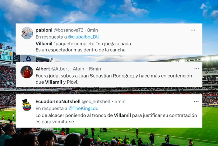 Comentarios de los hinchas de Liga de Quito sobre Gabriel Villamil