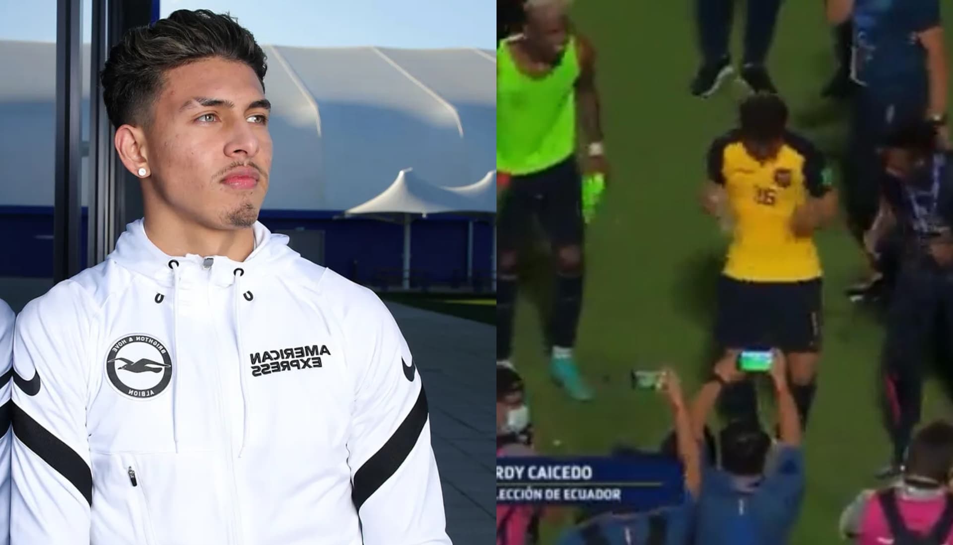 A Jeremy Sarmiento se le metió el espíritu ecuatoriano y bailó en el estadio Monumental