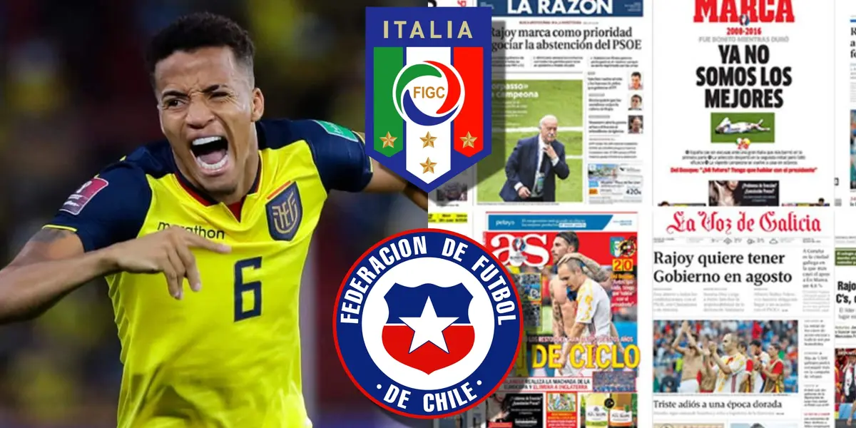 A la Selección Ecuatoriana le llueve por todos lados y a Chile e Italia se sumó Colombia