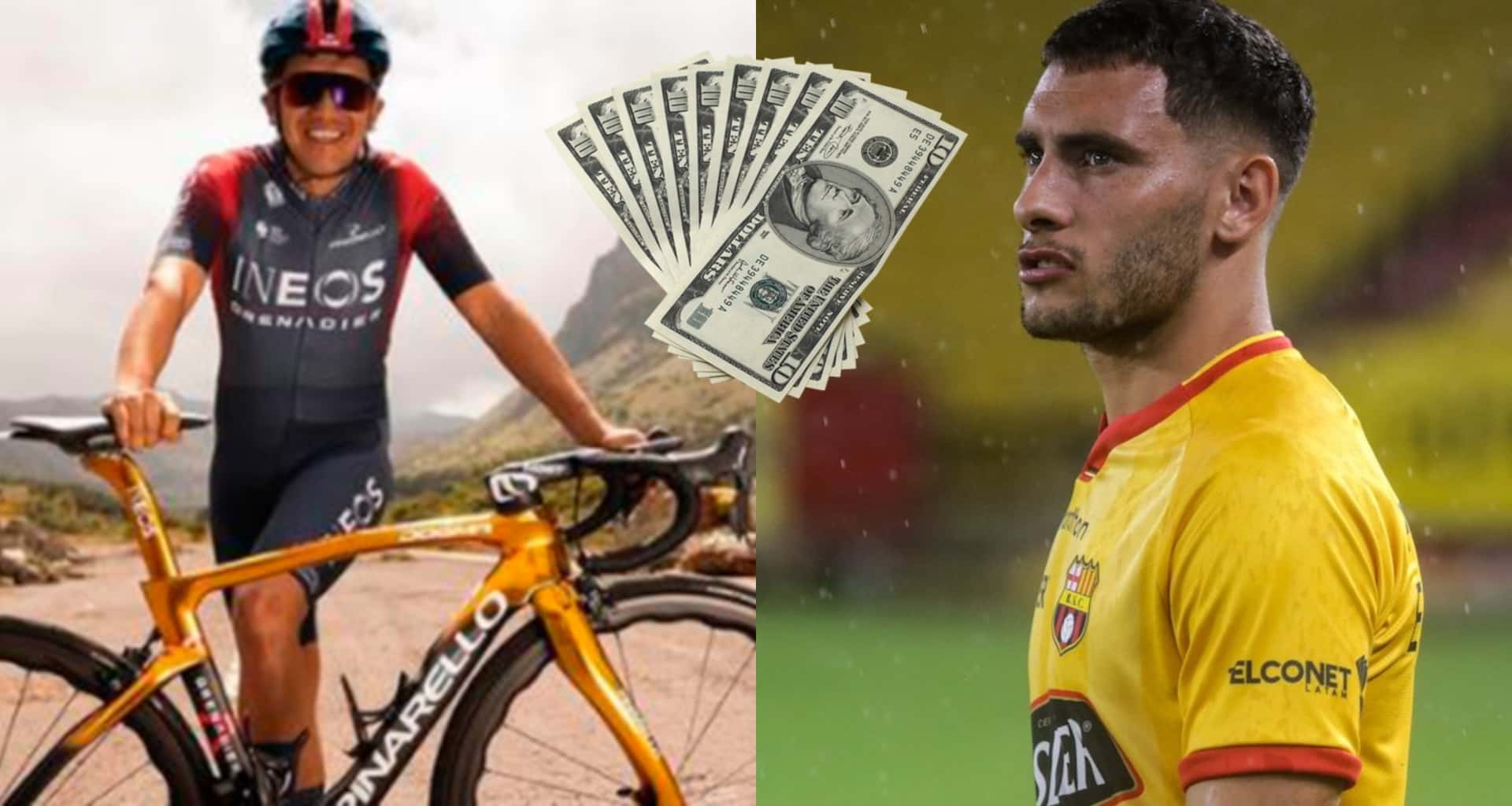 A Richard Carapaz le entregaron su nueva bicicleta dorada, que tiene un valor mayor a lo que gana Emmanuel Martínez en Barcelona SC