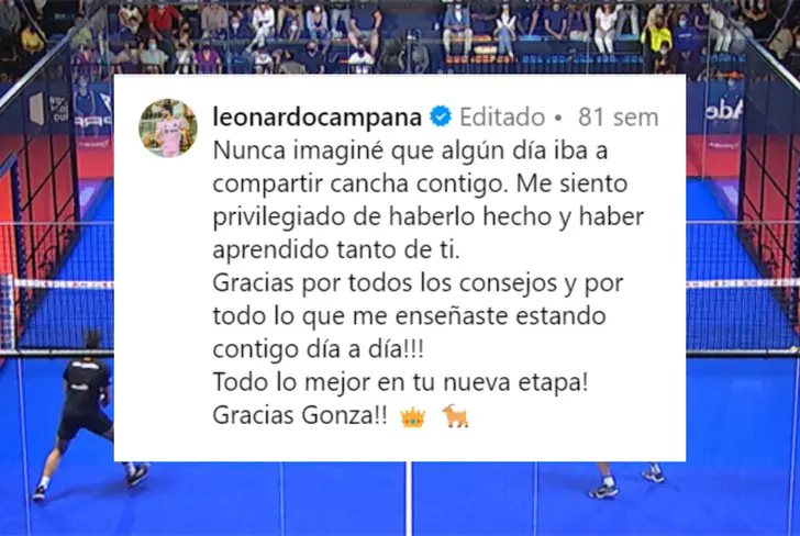 Leonardo Campana despidiéndose de Gonzalo Huguaín