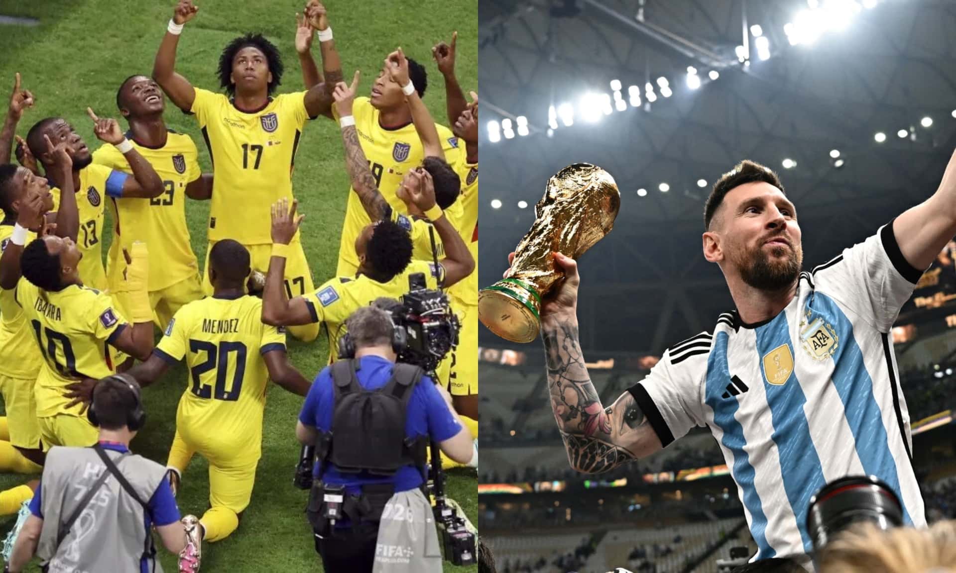 Al jugador ecuatoriano no le importó nada y festejó en la calle.