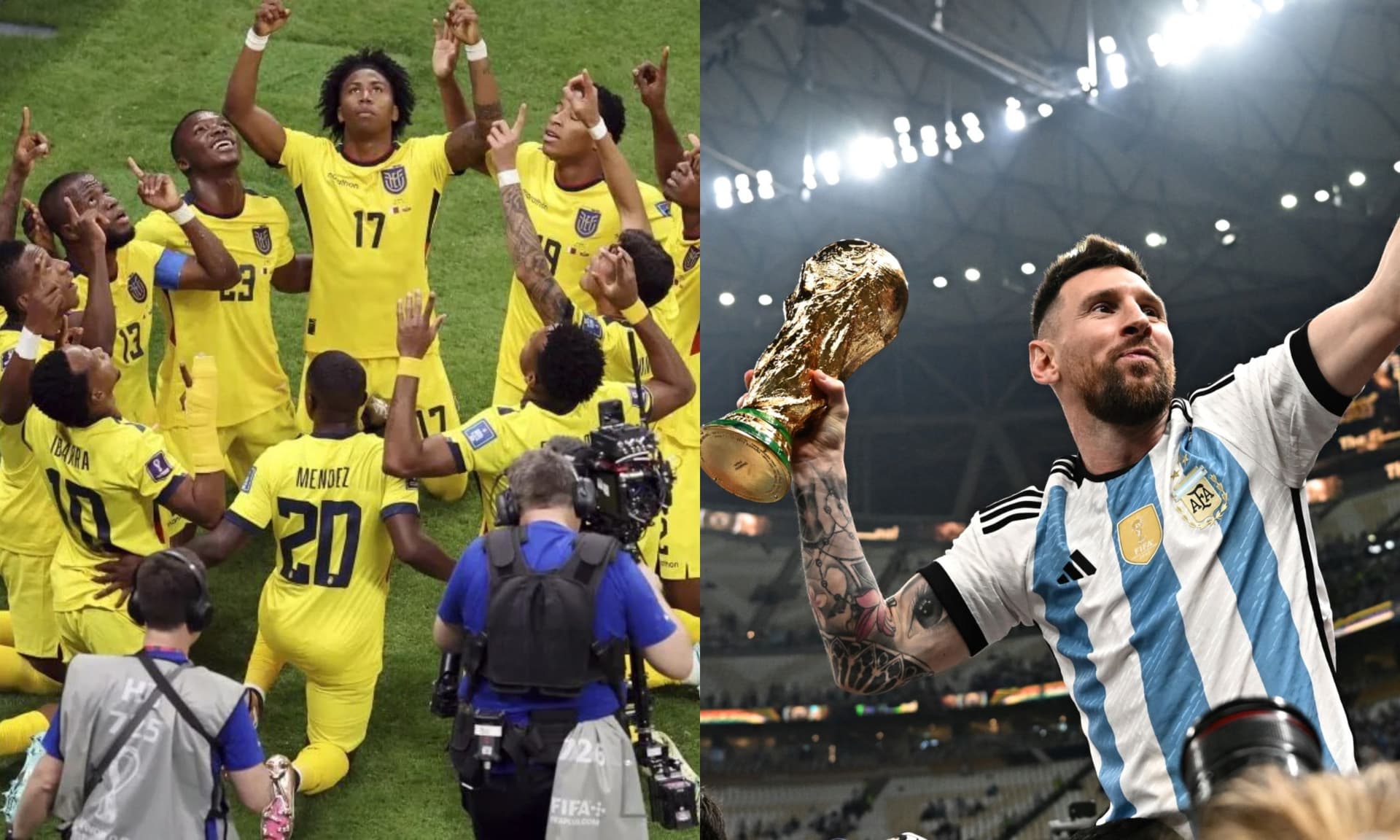Al jugador ecuatoriano no le importó nada y festejó en la calle.