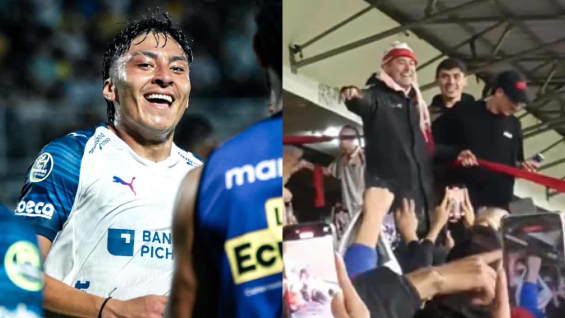 Alejandro Tobar se declaró hincha albo, ahora cumple su sueño y acompaña al club hasta en las gradas