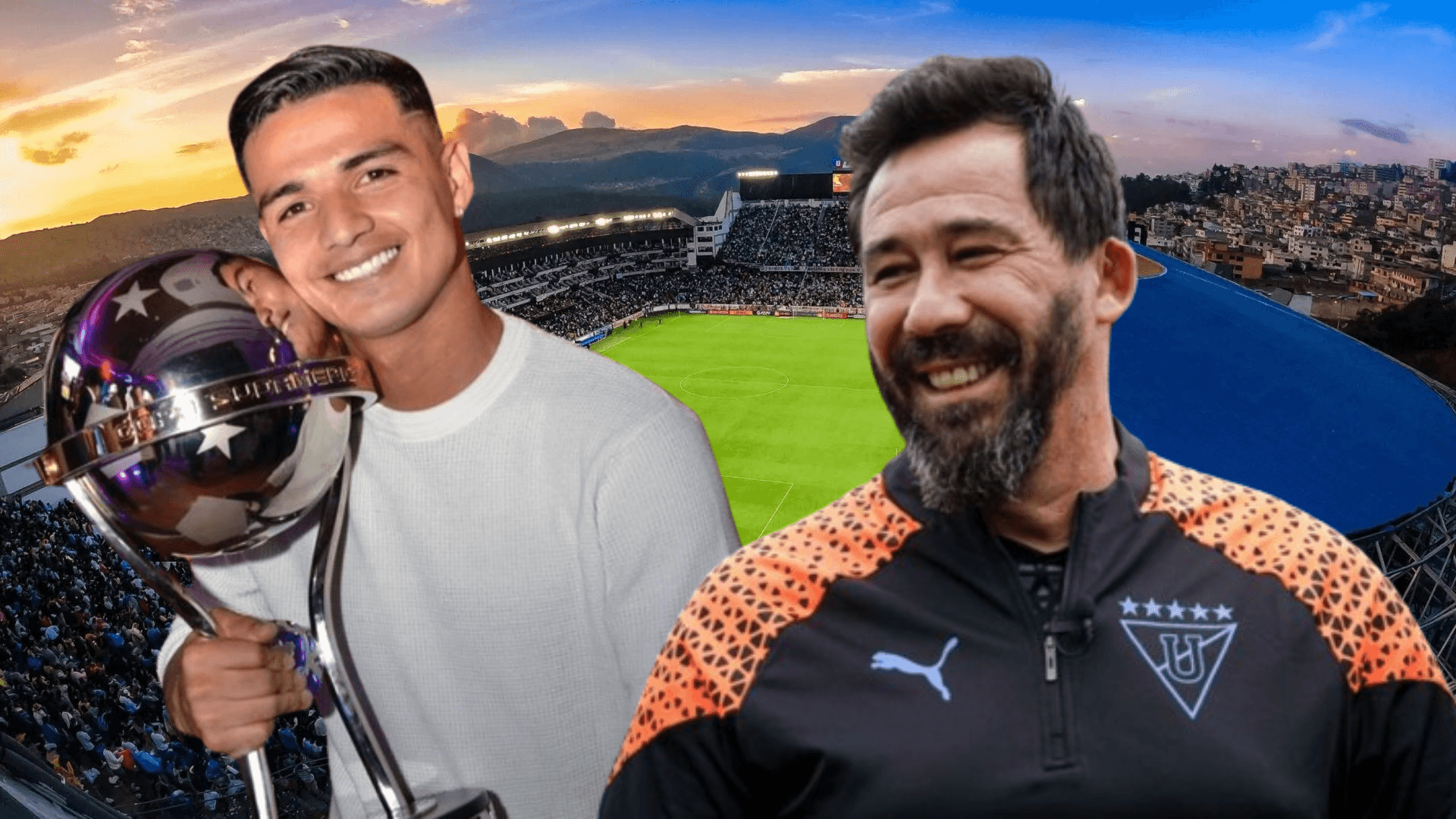 Alexander Alvarado y Pablo Sánchez (Foto tomada de: Liga de Quito/Alexander Alvarado)
