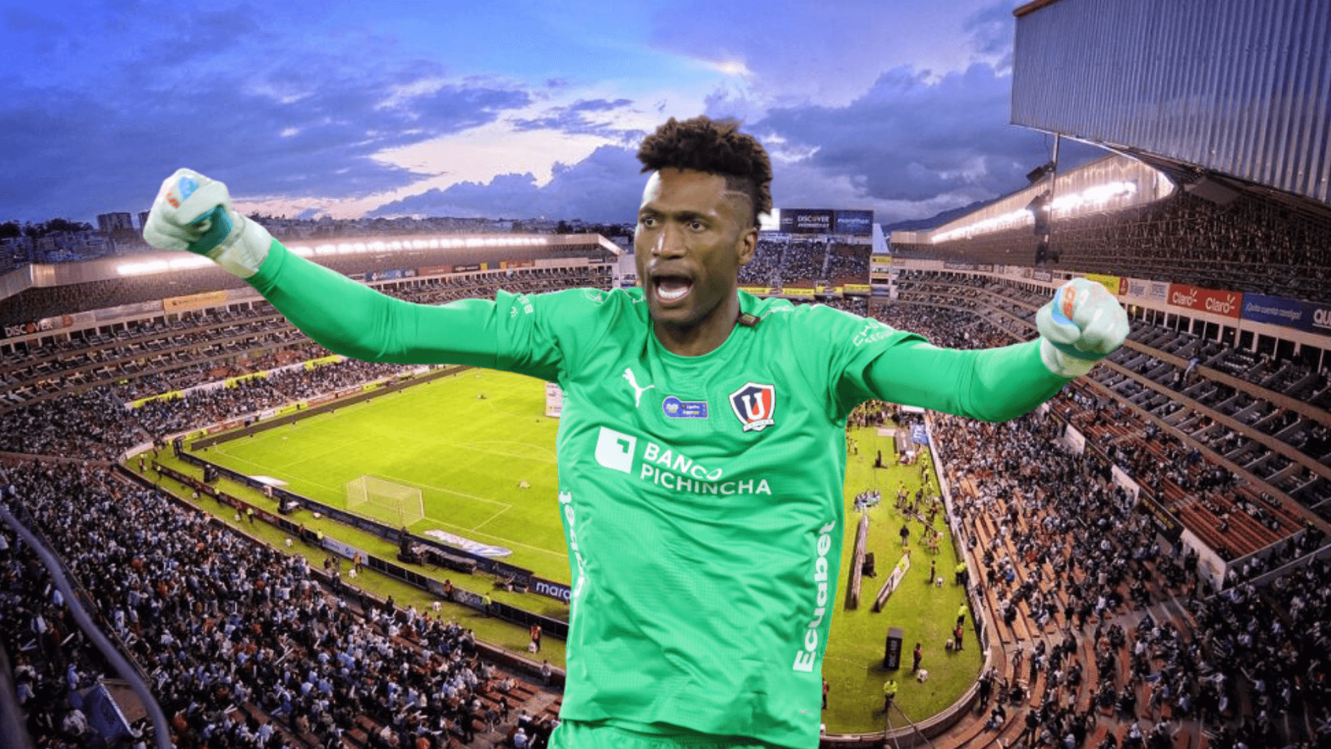 Alexander Domínguez celebrando. Foto tomada de: Liga de Quito