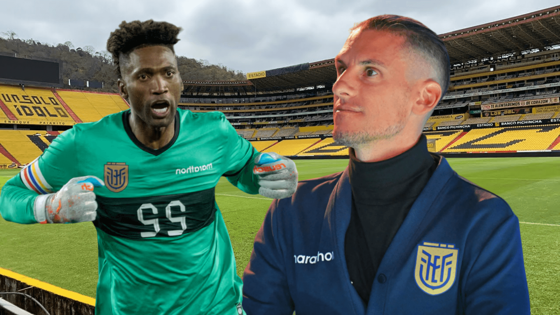 Alexander Domínguez y Sebastián Beccacece (Foto tomada de: Barcelona SC/La Tri/API)