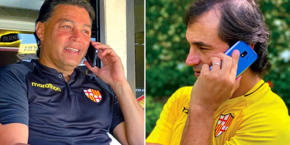 Alfaro Moreno había estado conversando a espaldas de Fabián Bustos con un nuevo entrenador para Barcelona SC