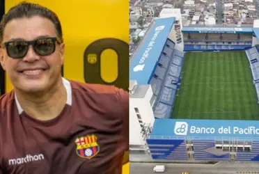 Alfaro Moreno respondió si alguna vez pediría prestado el Capwell para que Barcelona SC sea local allí
