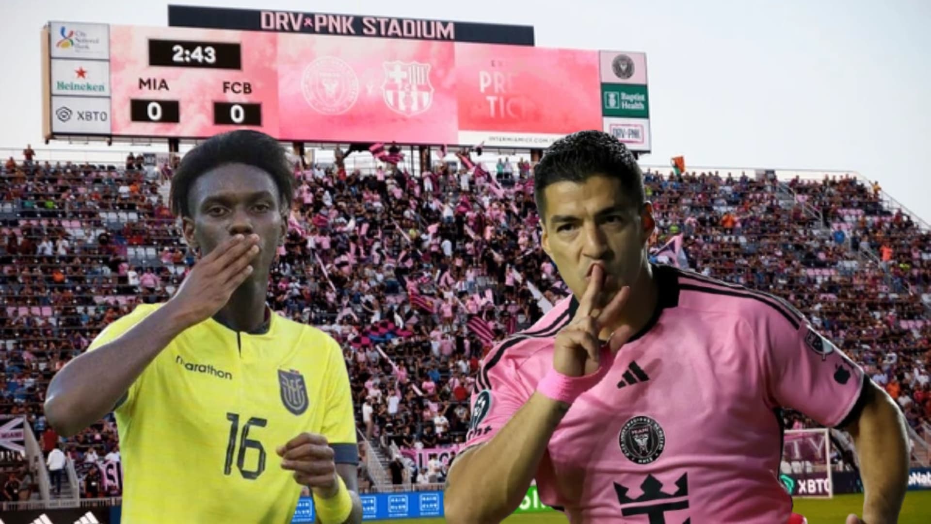 Allen Obando y Luis Suárez / Foto de: El Futbolero Ecuador