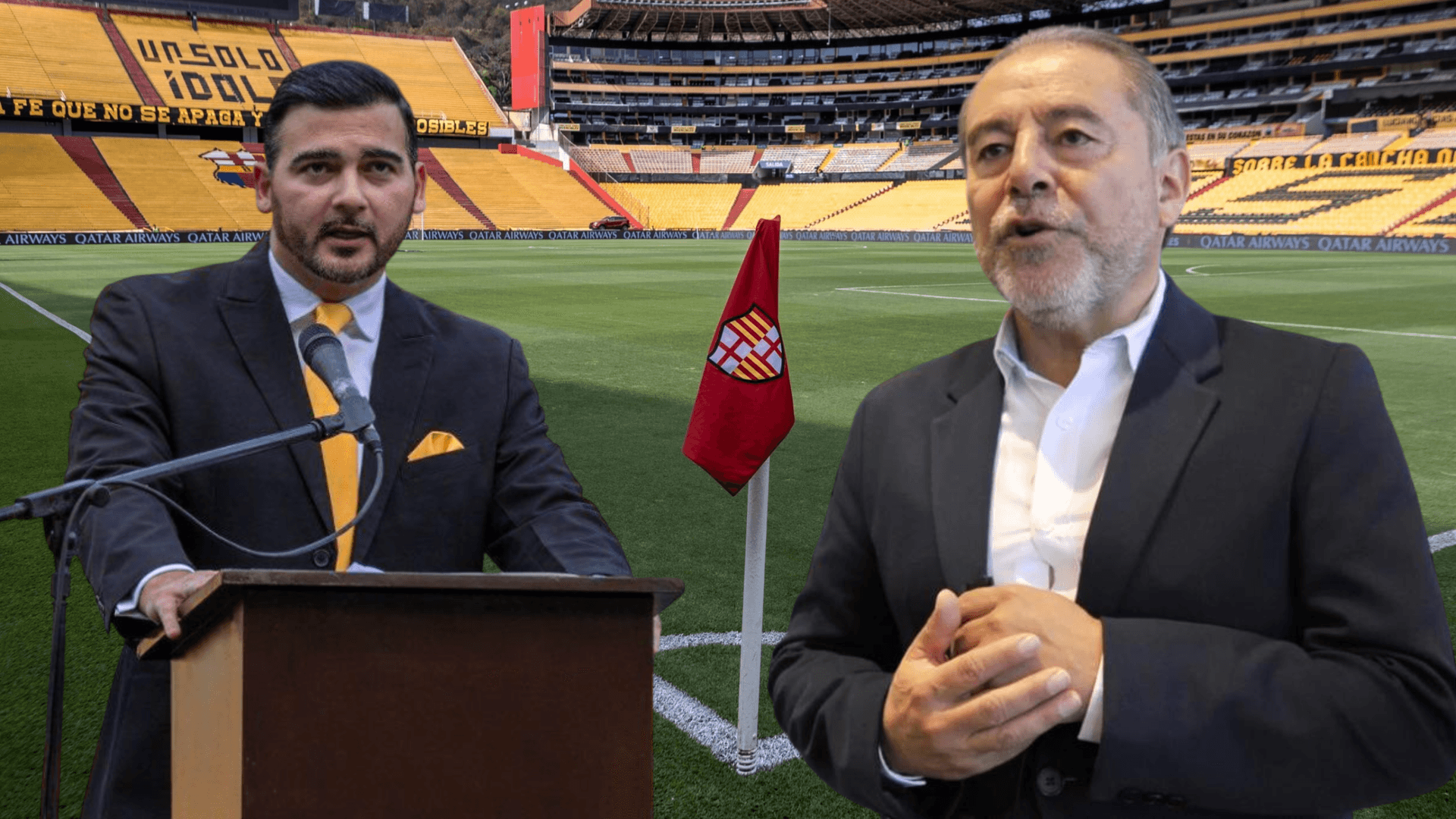 Antonio Álvarez e Isaac Álvarez (Foto tomada de: Barcelona SC/Liga de Quito)