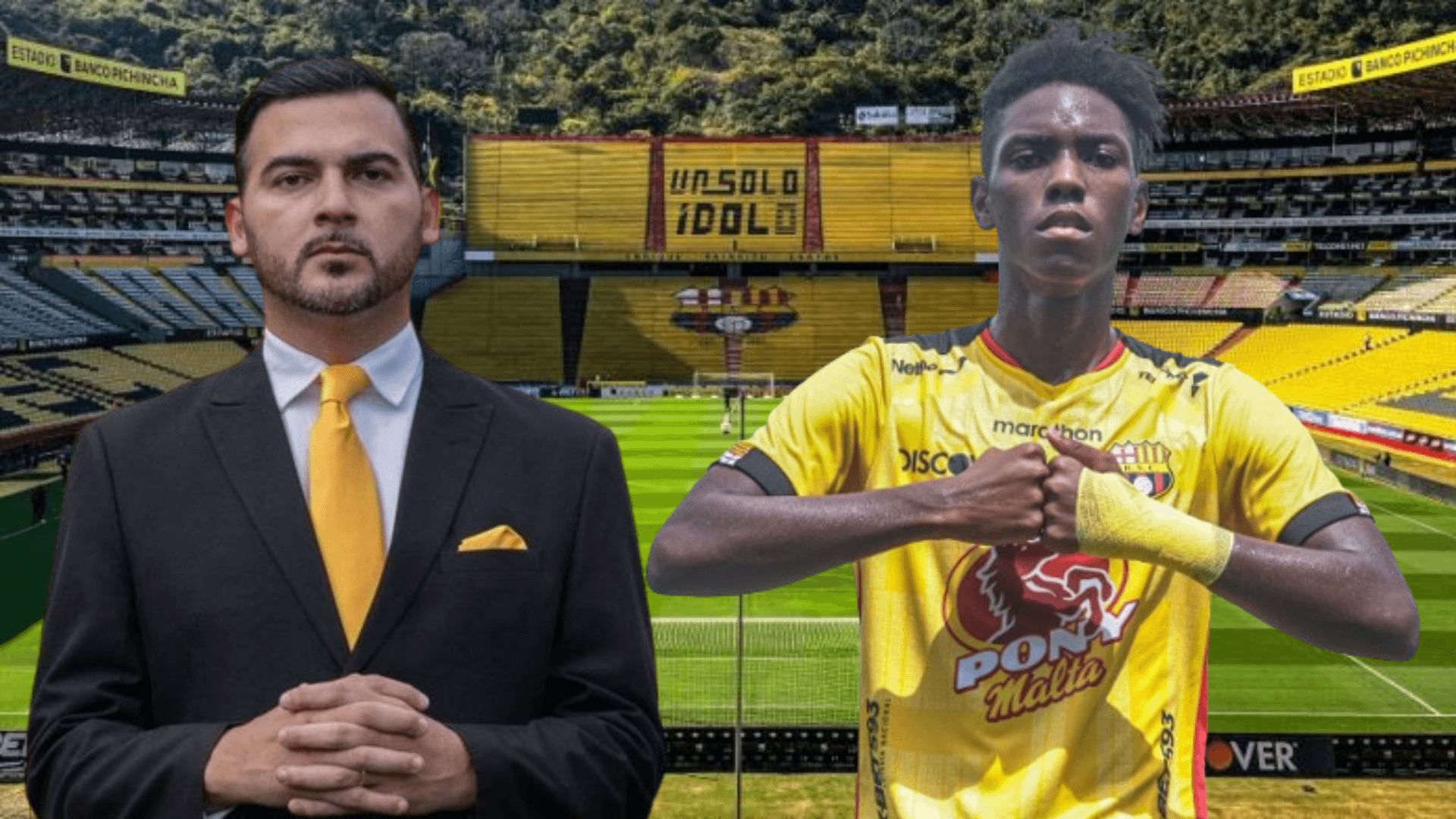 Antonio Álvarez y Allen Obando (Foto tomada de: Barcelona SC/API)