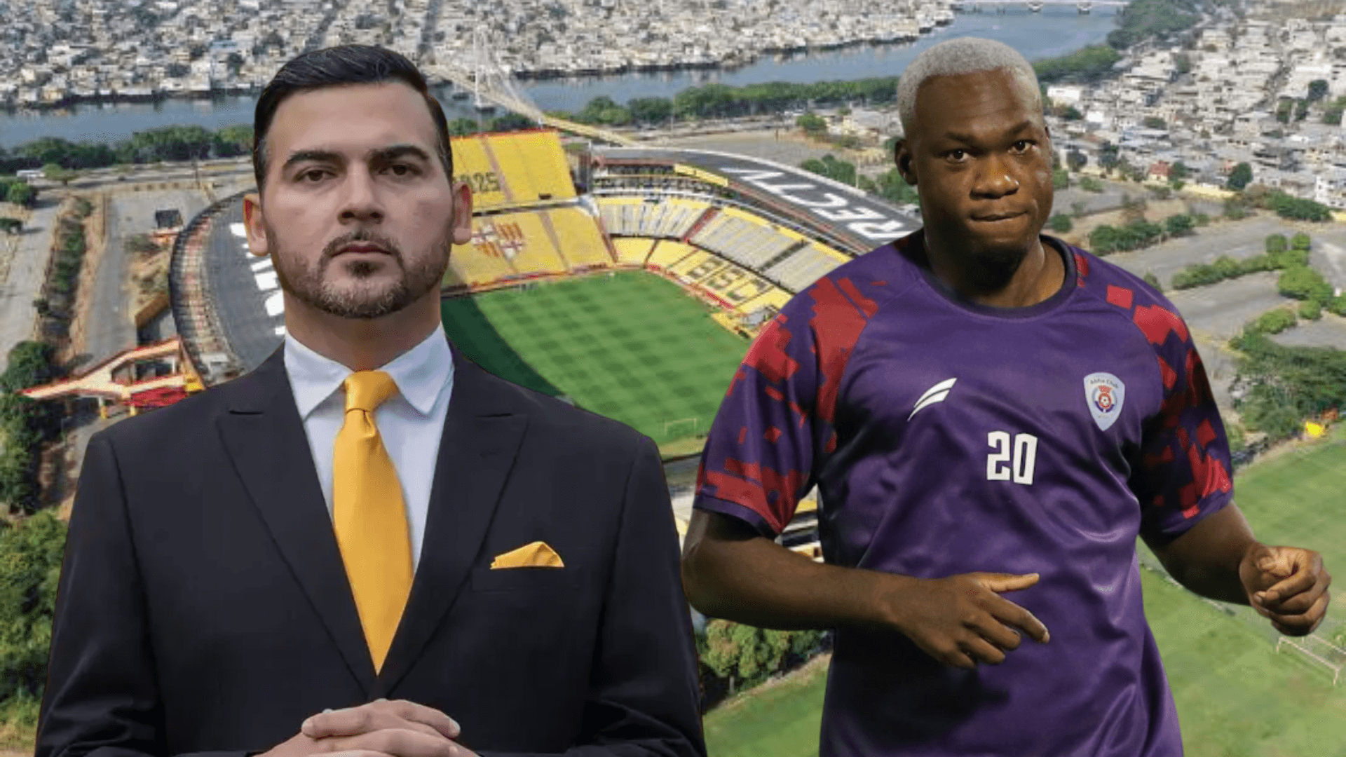 Antonio Álvarez y Felipe Caicedo (Foto tomada de: Barcelona SC/Abha/API)