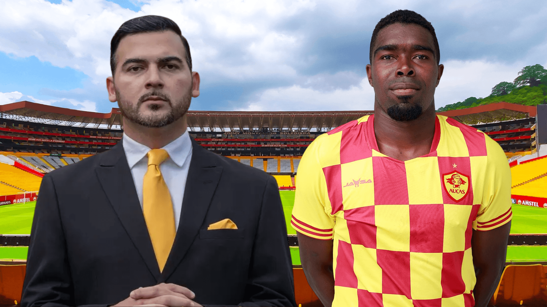Antonio Álvarez y Michael Carcelén (Foto tomada de: Barcelona SC/Aucas/API)