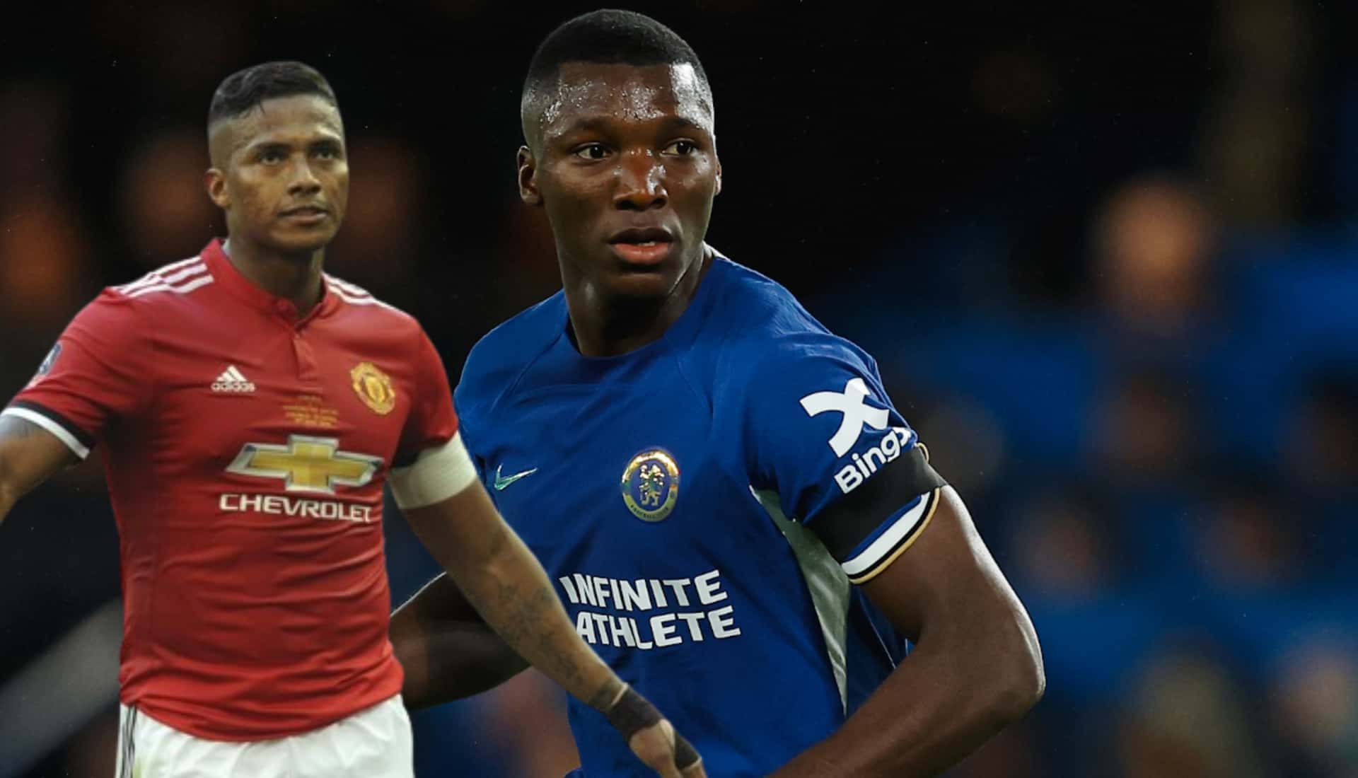 Antonio Valencia, al lado Moisés Caicedo.