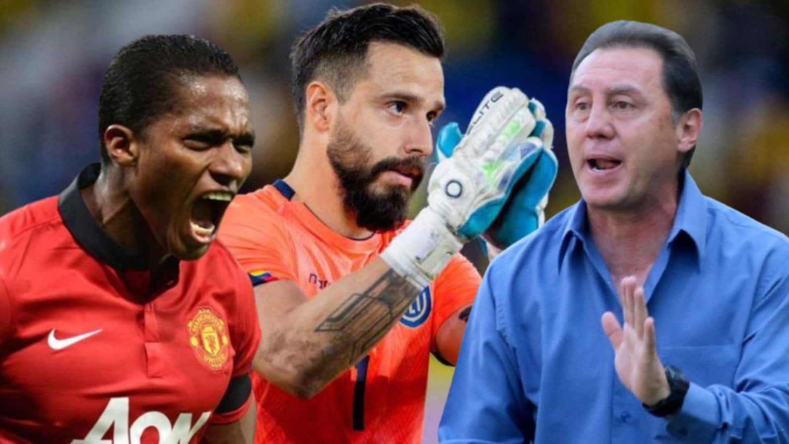 Antonio Valencia, Hernán Galíndez y Alex Aguinaga (FOTO: Manchester United/ La Tri/ Wikipedia)