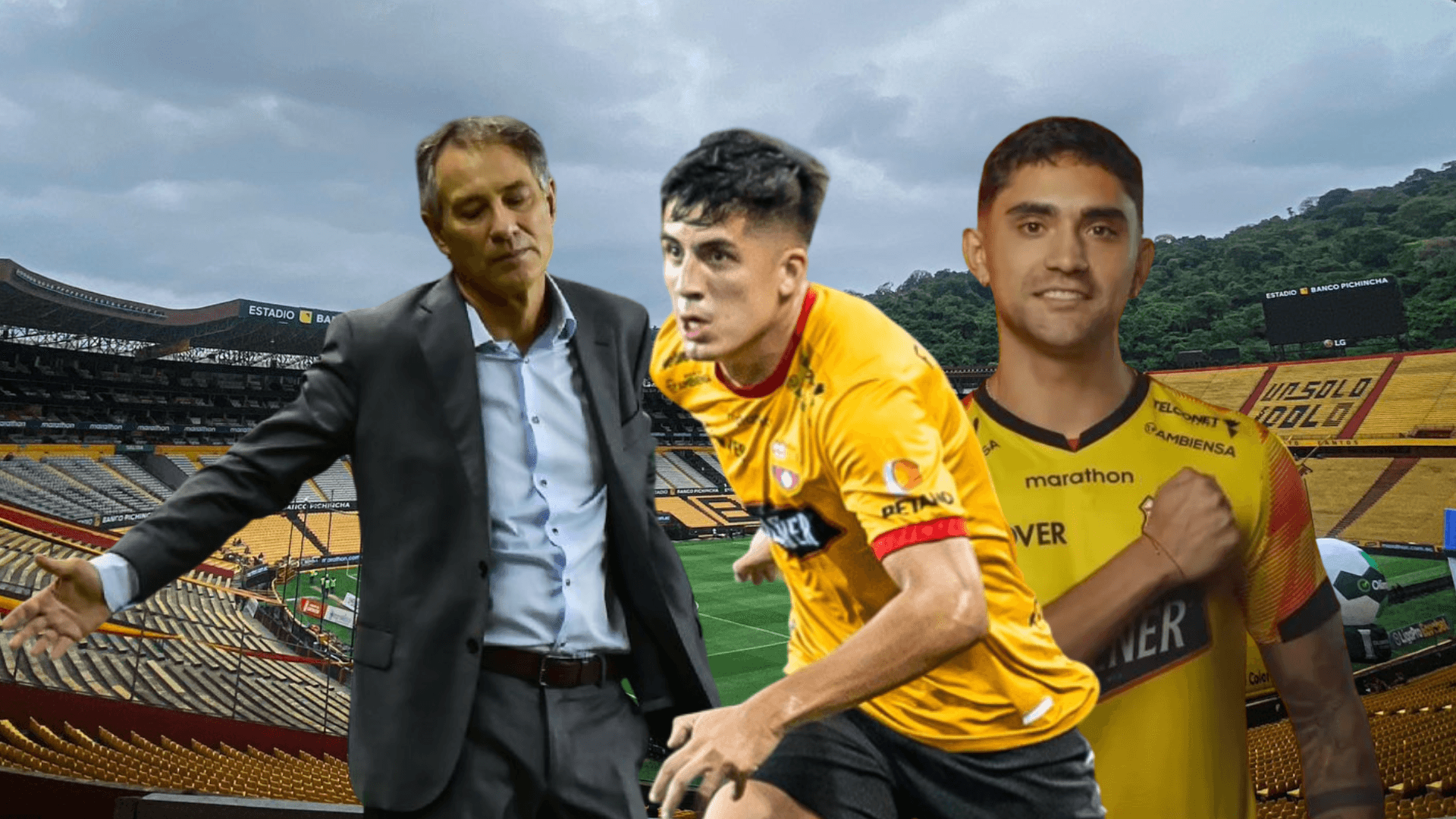 Ariel Holan descontento, Luca Sosa jugando, Nicolás Ramírez posando. Foto tomada de: InfiernoRojo.com/BSC