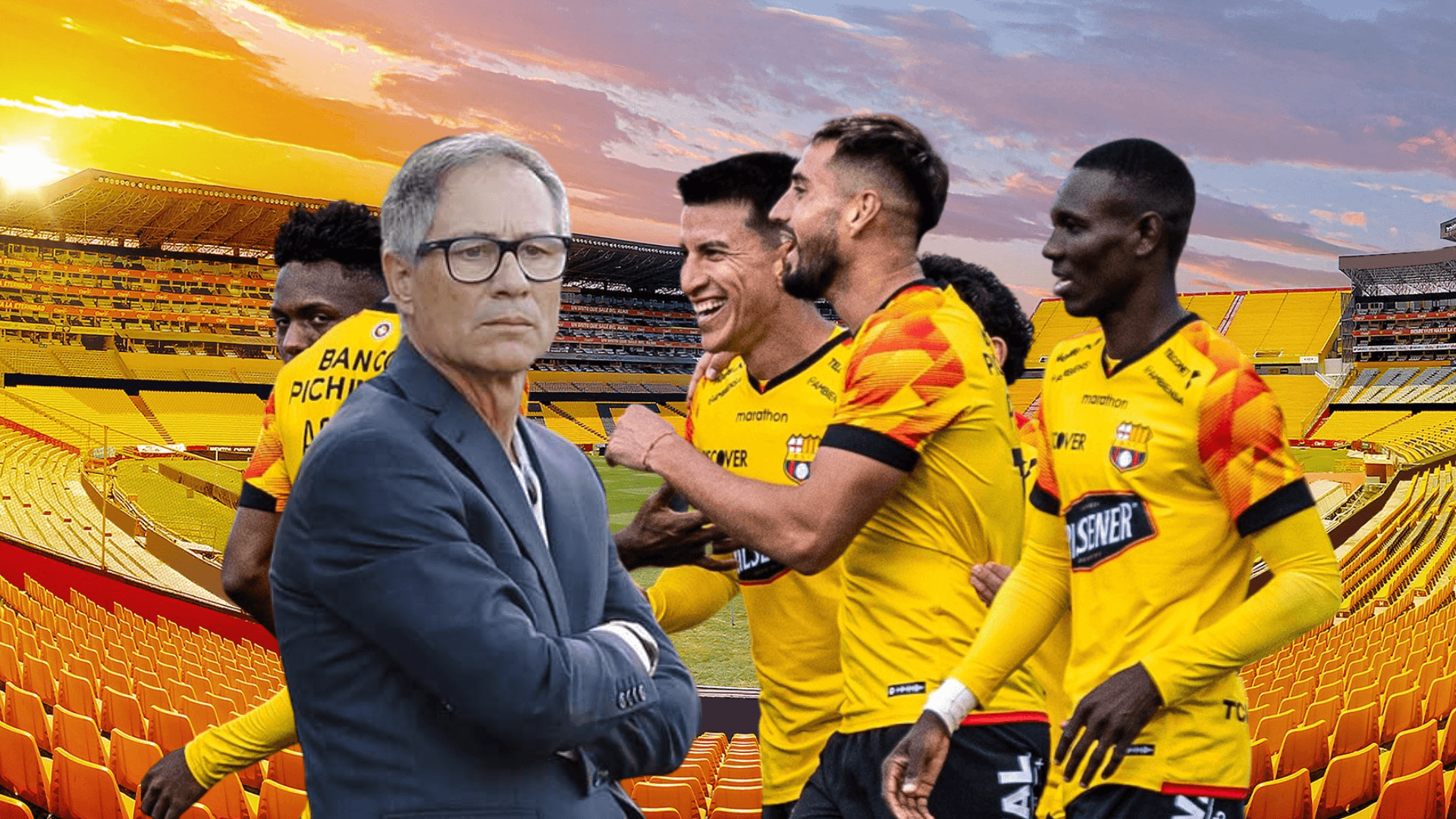 Ariel Holan dirigiendo, Barcelona SC celebrando. Foto tomada de: Barcelona SC