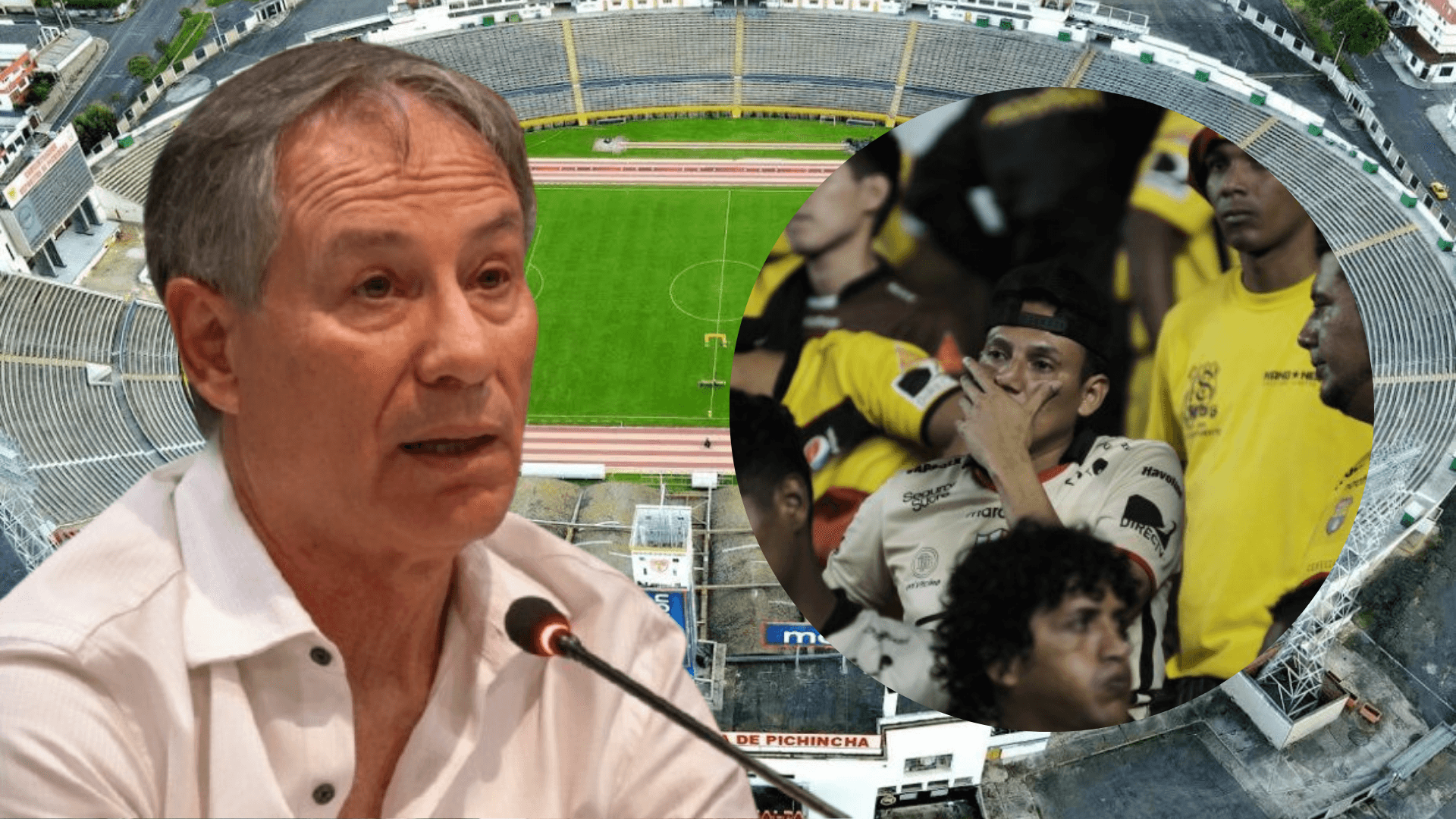 Ariel Holan e hinchas de Barcelona SC (Foto tomada de: Extra/Barcelona SC)