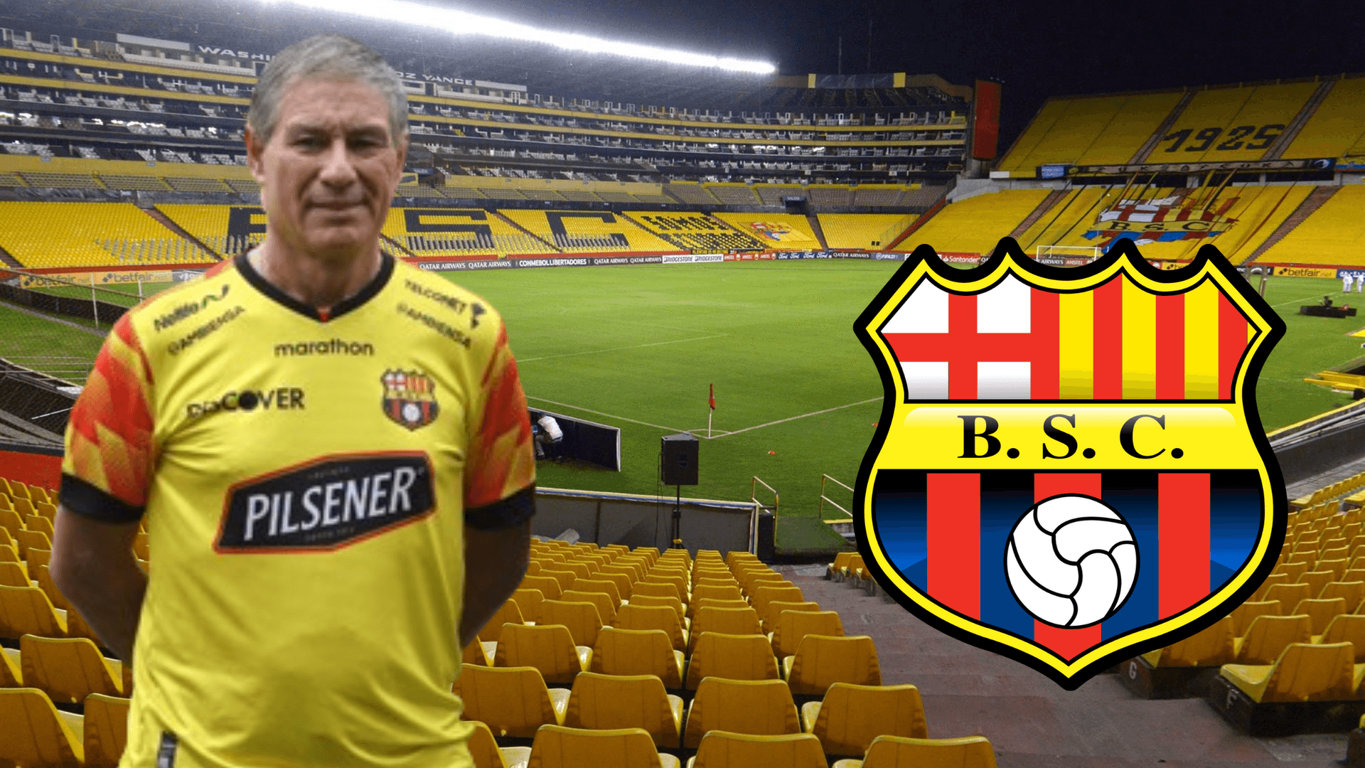 Ariel Holan en el Estadio Monumental (Foto tomada de: La Hora/Barcelona SC/Wikipedia)