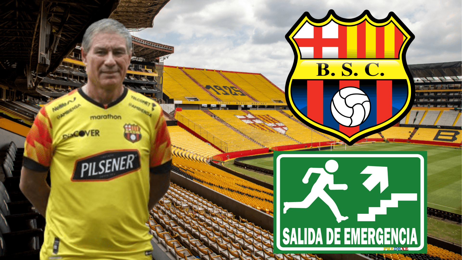 Ariel Holan en el Estadio Monumental (Foto tomada de: Primicias/Barcelona SC/Wikipedia/Frecuento)