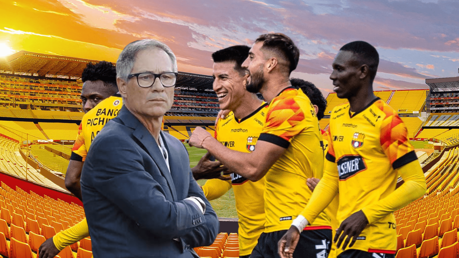 Ariel Holan, jugadores Barcelona SC. Foto tomada de: Barcelona SC